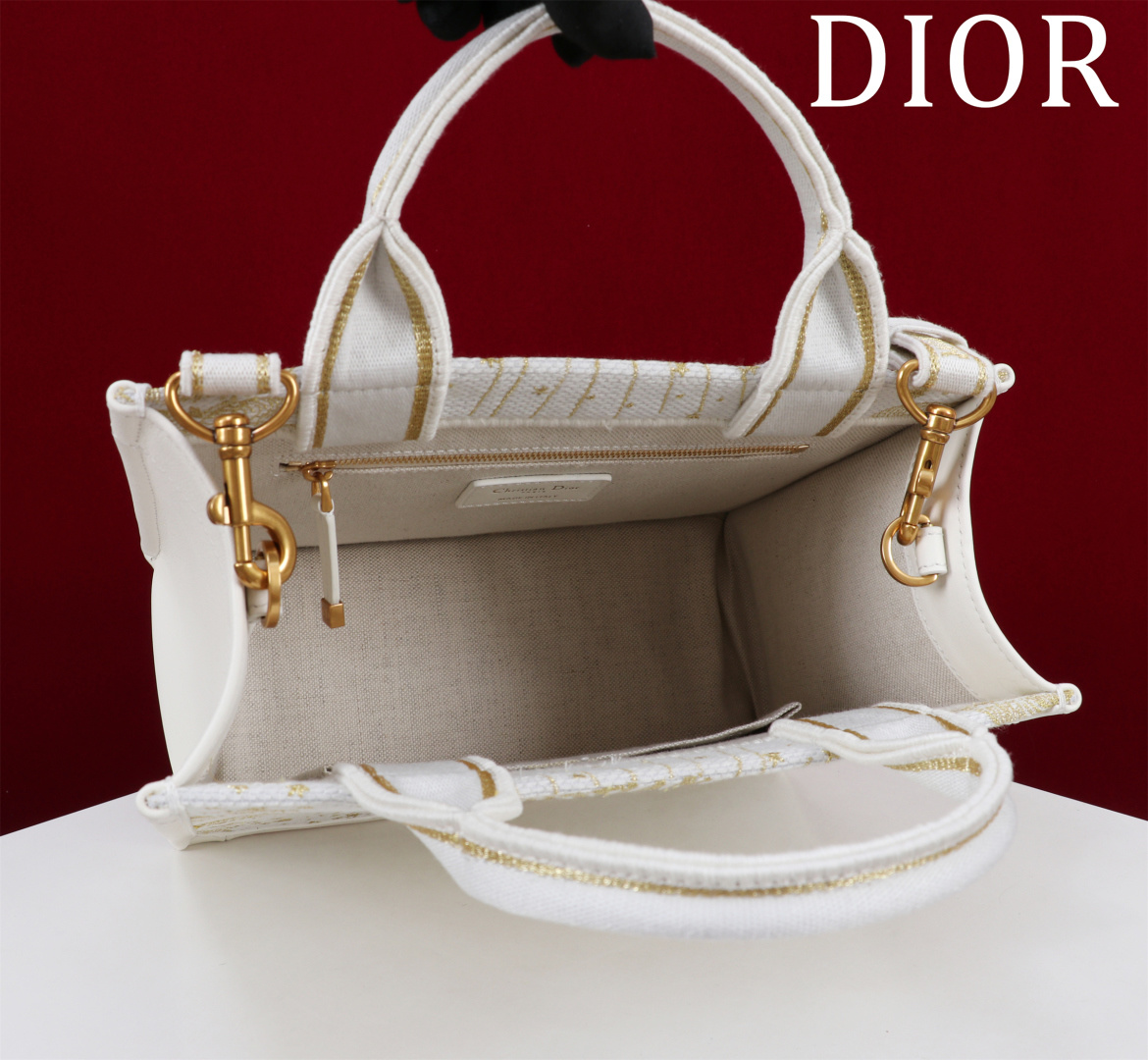 Dior 高仿Book Tote小號托特包 金線星耀款 可肩背| 14 Dior 高仿Book Tote小號托特包 金線星耀款 可肩背