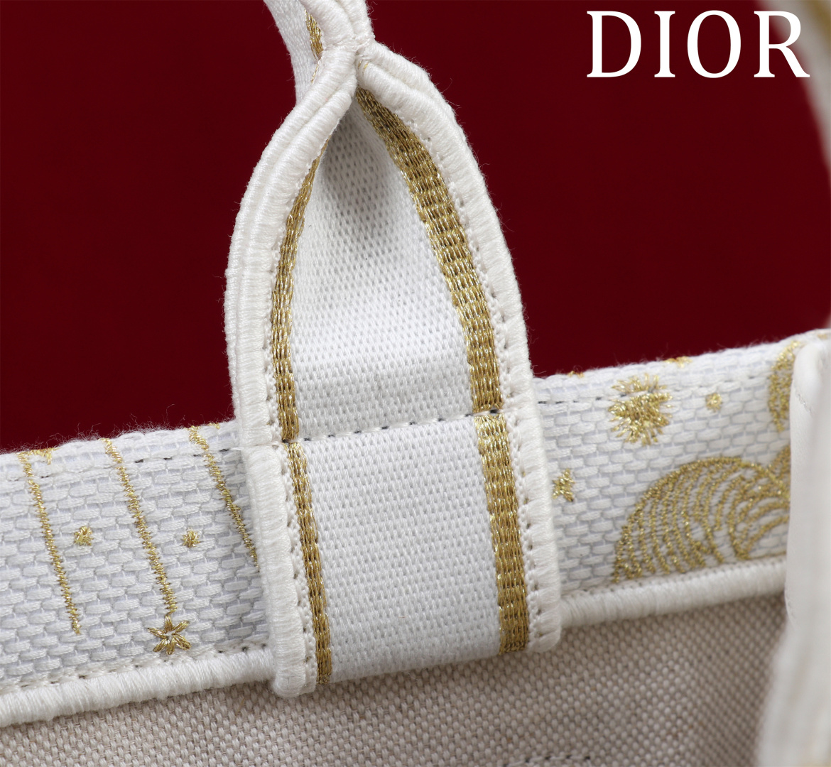 Dior 高仿Book Tote小號托特包 金線星耀款 可肩背| 9 Dior 高仿Book Tote小號托特包 金線星耀款 可肩背