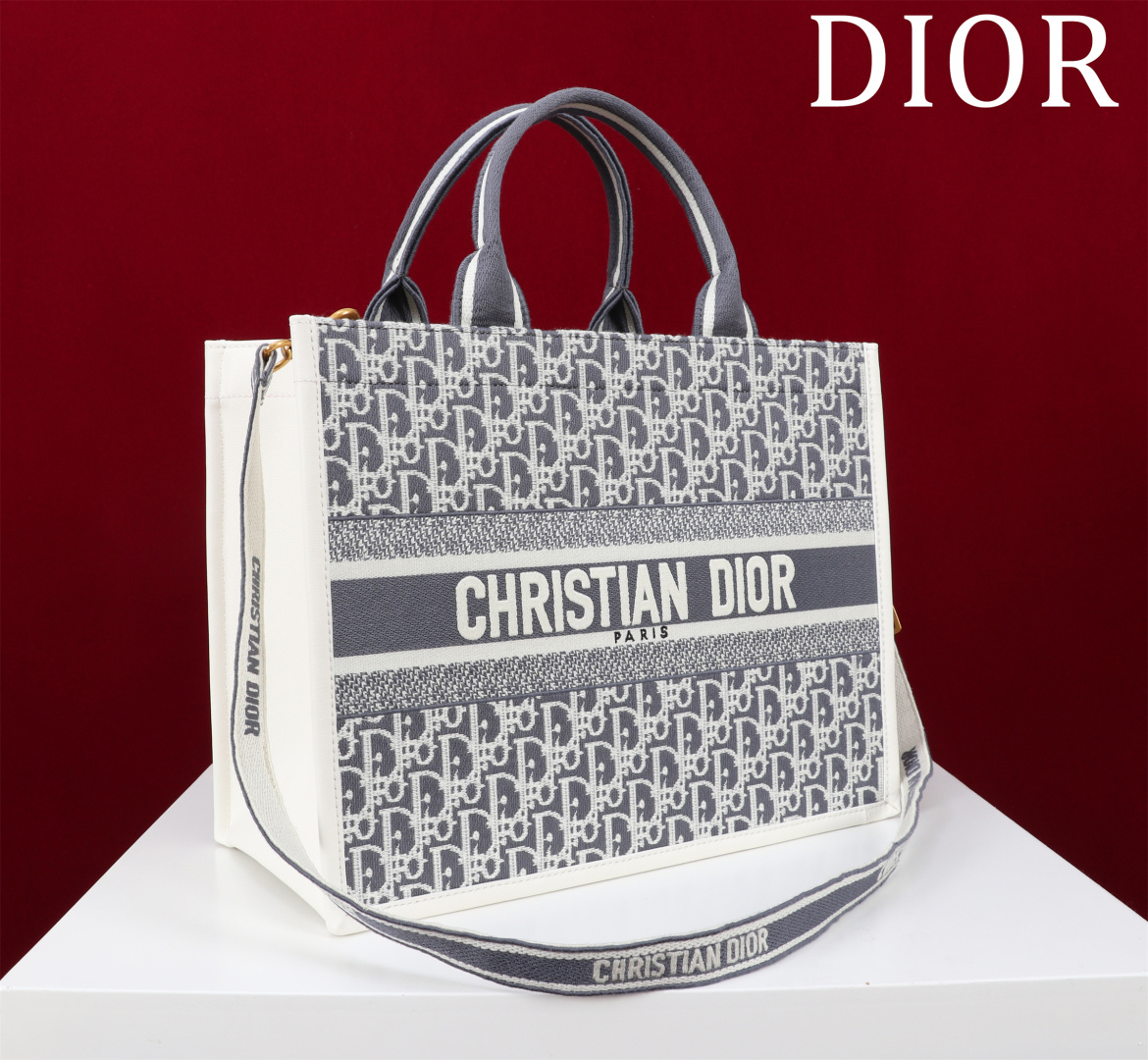 Dior 高仿Oblique經典托特包 深藍大號 原版還原精品布料| 14 Dior 高仿Oblique經典托特包 深藍大號 原版還原精品布料