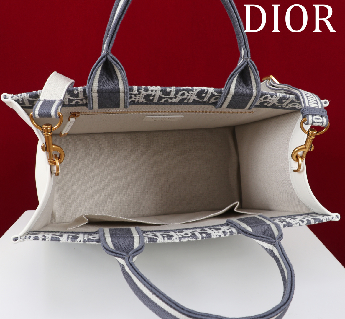 Dior 高仿Oblique經典托特包 深藍大號 原版還原精品布料| 11 Dior 高仿Oblique經典托特包 深藍大號 原版還原精品布料