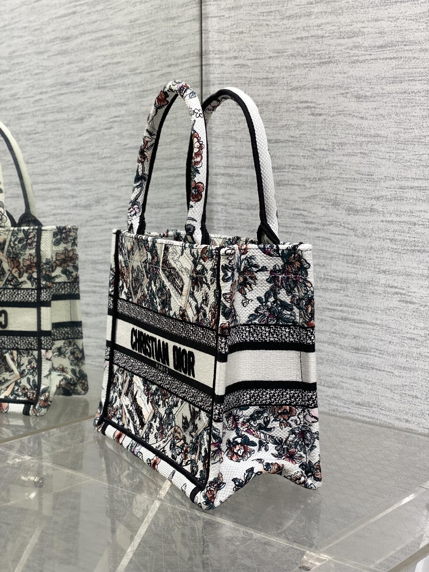 Dior 高仿Book Tote小號城市風景刺繡托特包 異國風圖騰| 10 Dior 高仿Book Tote小號城市風景刺繡托特包 異國風圖騰