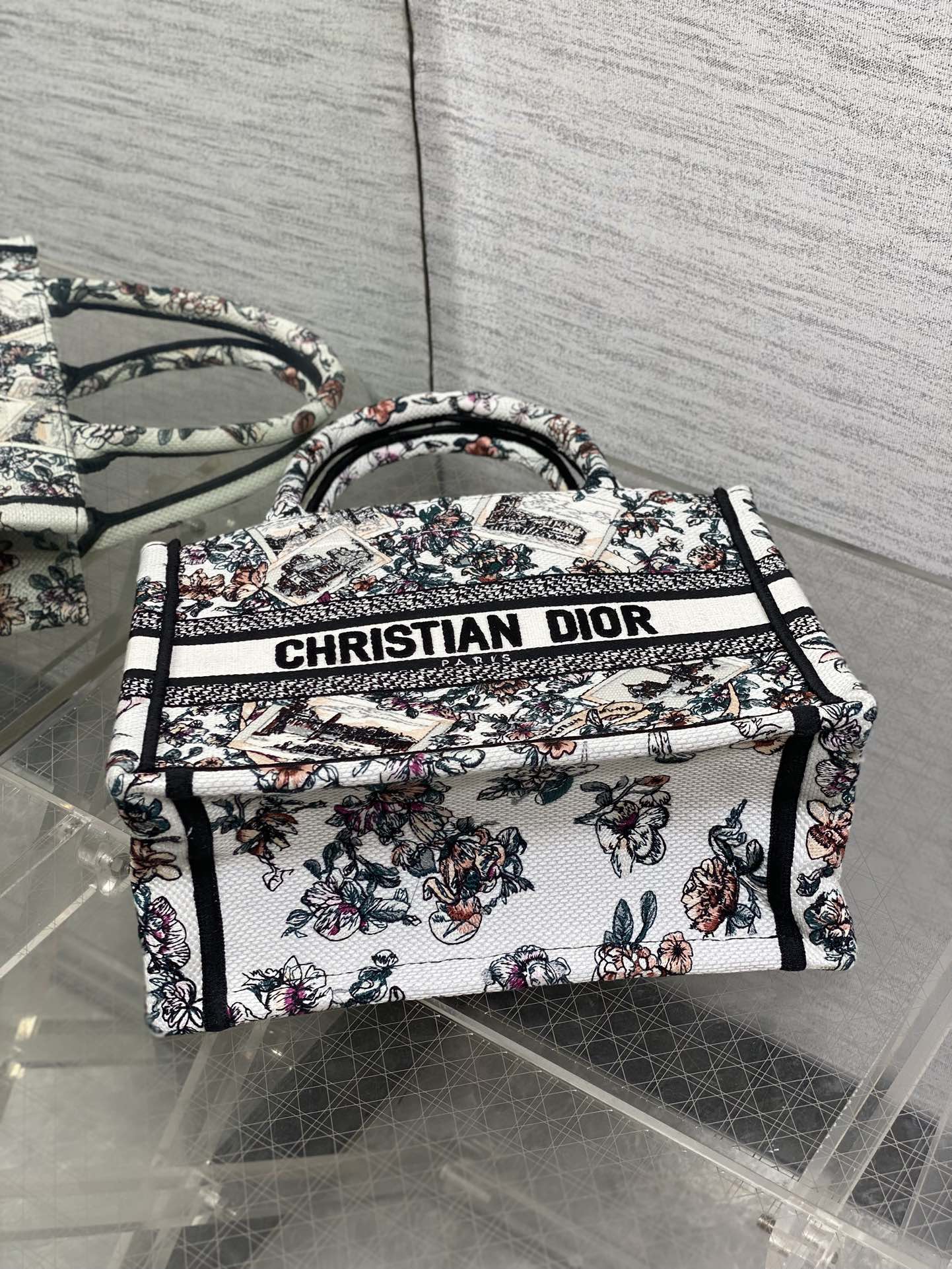 Dior 高仿Book Tote小號城市風景刺繡托特包 異國風圖騰| 9 Dior 高仿Book Tote小號城市風景刺繡托特包 異國風圖騰