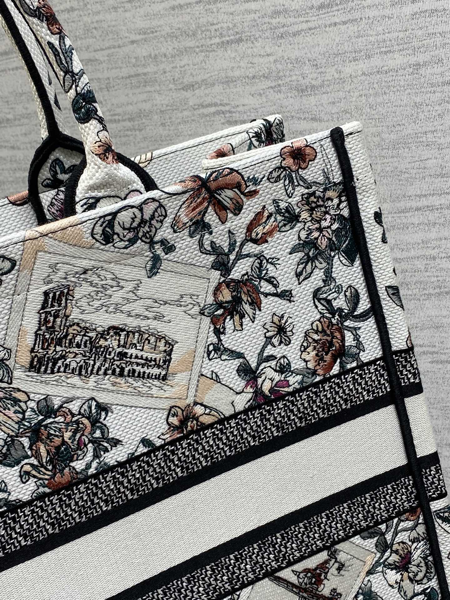 Dior 一比一Book Tote大號城市風景刺繡包 世界風主題旅遊系列