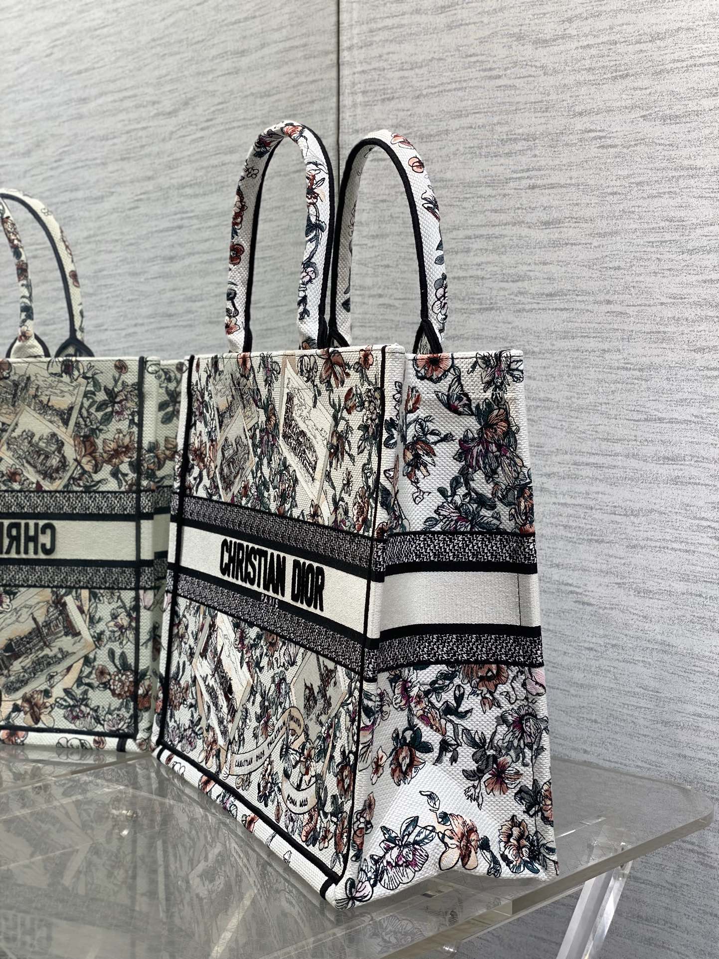 Dior 一比一Book Tote大號城市風景刺繡包 世界風主題旅遊系列