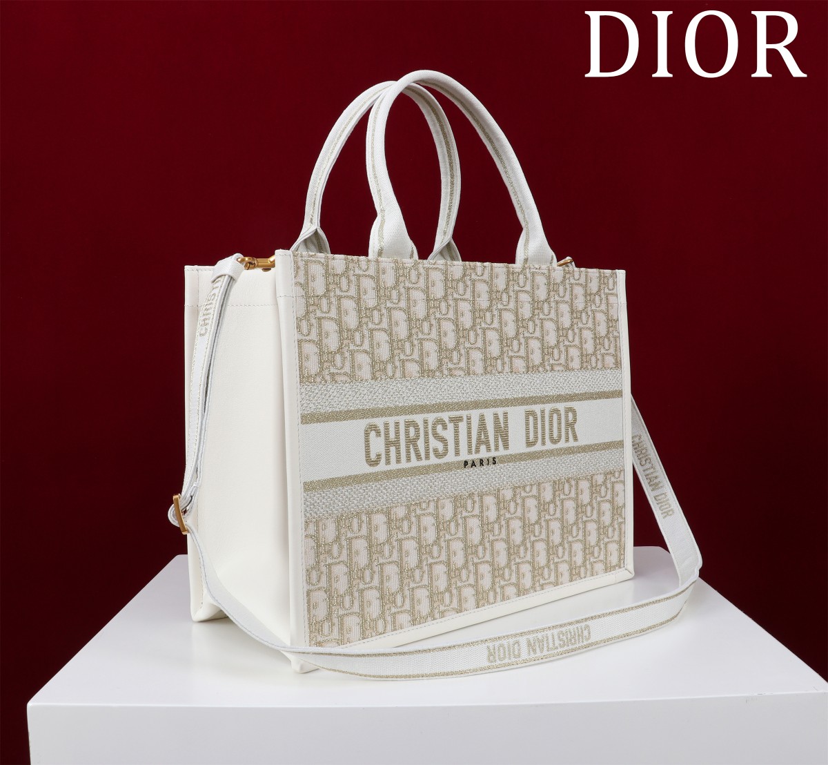原單Dior Book Tote 托特包 白金經典老花 中型尺寸| 14 原單Dior Book Tote 托特包 白金經典老花 中型尺寸