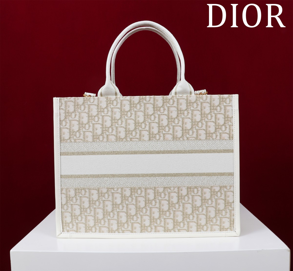 原單Dior Book Tote 托特包 白金經典老花 中型尺寸| 13 原單Dior Book Tote 托特包 白金經典老花 中型尺寸