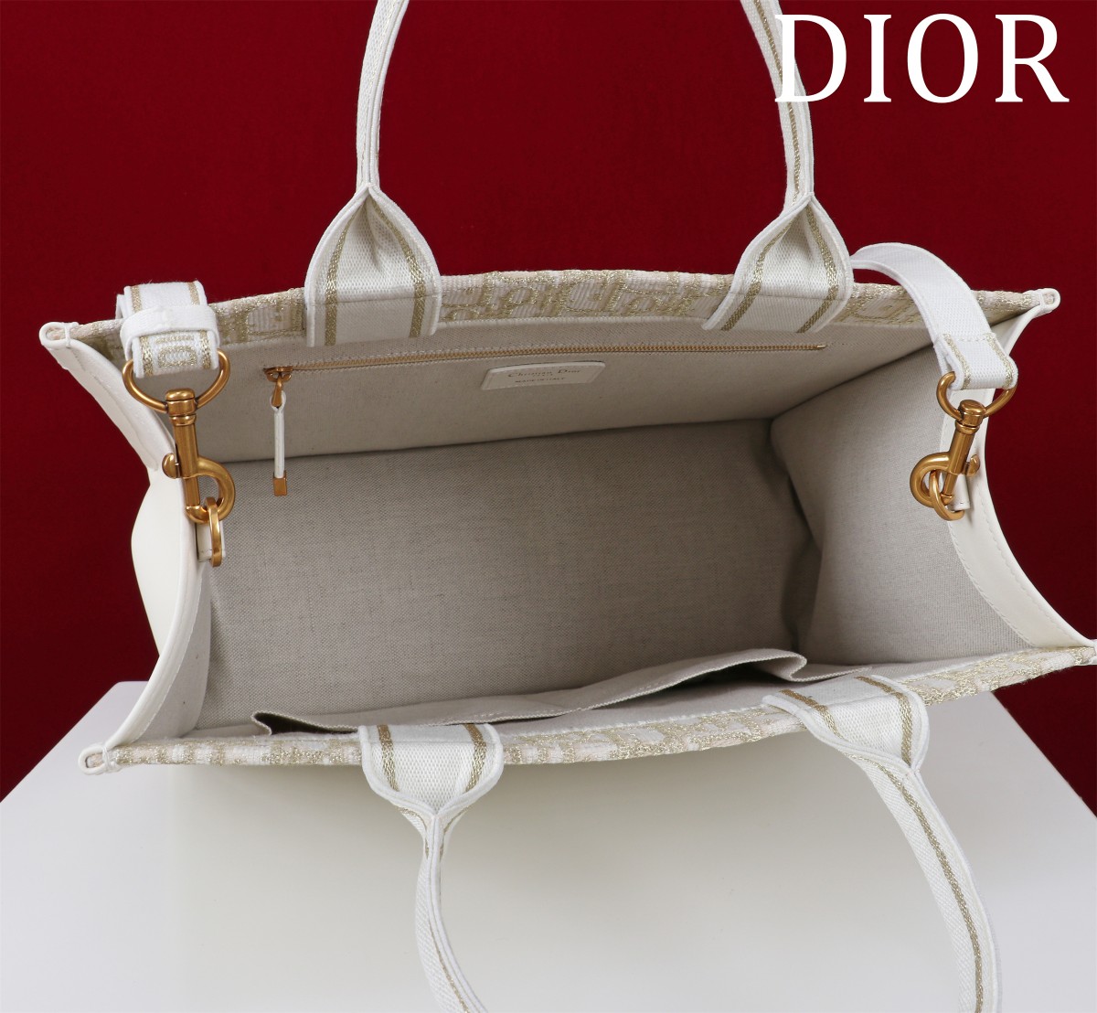 原單Dior Book Tote 托特包 白金經典老花 中型尺寸| 12 原單Dior Book Tote 托特包 白金經典老花 中型尺寸