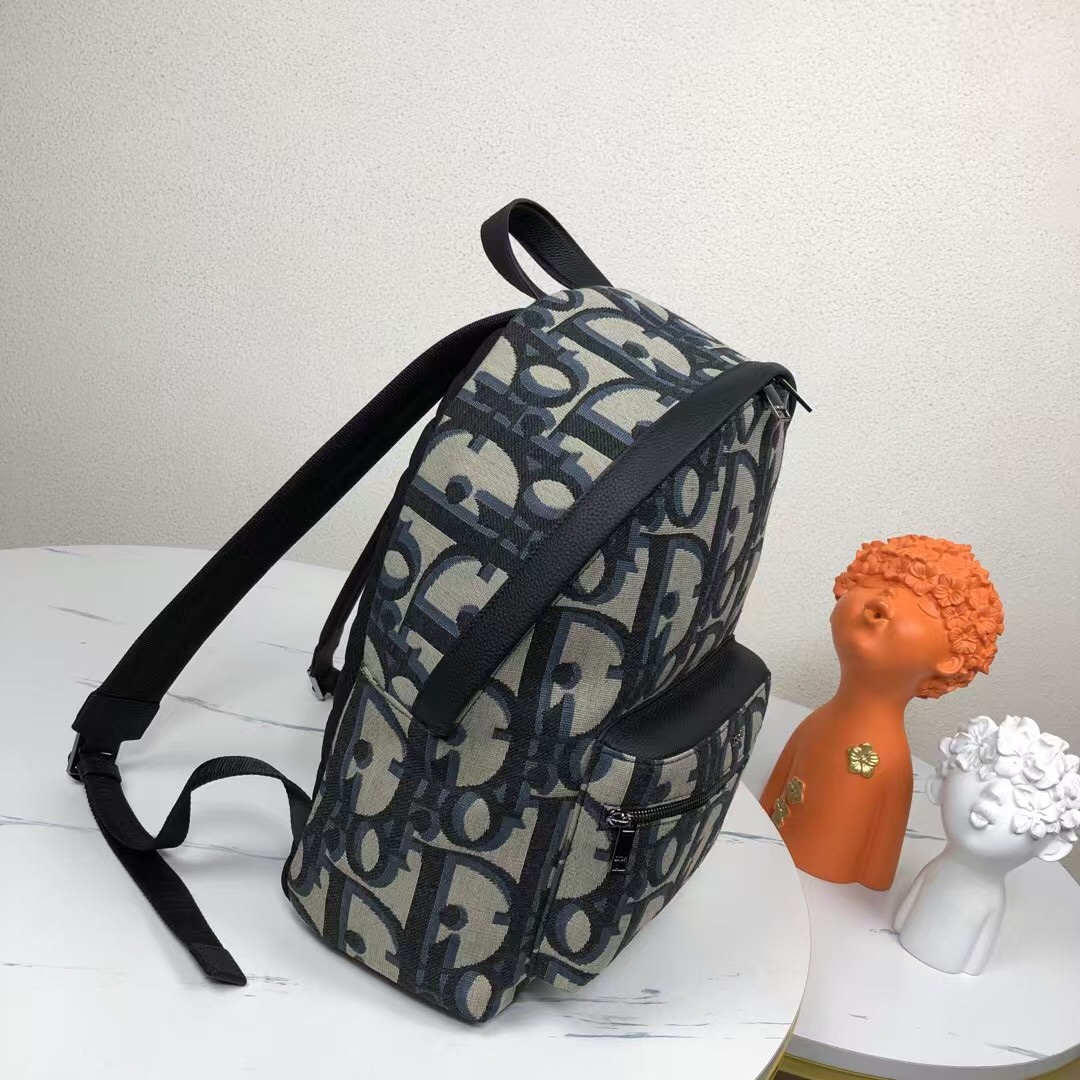 Dior A貨大字母灰底老花後背包 撞色潮搭款| 14 Dior A貨大字母灰底老花後背包 撞色潮搭款