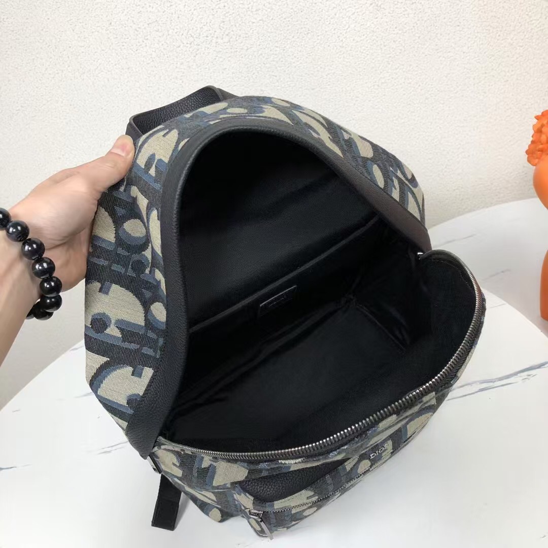 Dior A貨大字母灰底老花後背包 撞色潮搭款| 8 Dior A貨大字母灰底老花後背包 撞色潮搭款