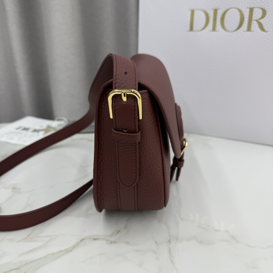 Dior 原單酒紅荔枝紋Bobby半月包 女士經典款氣質手提斜背兩用| 11 Dior 原單酒紅荔枝紋Bobby半月包 女士經典款氣質手提斜背兩用