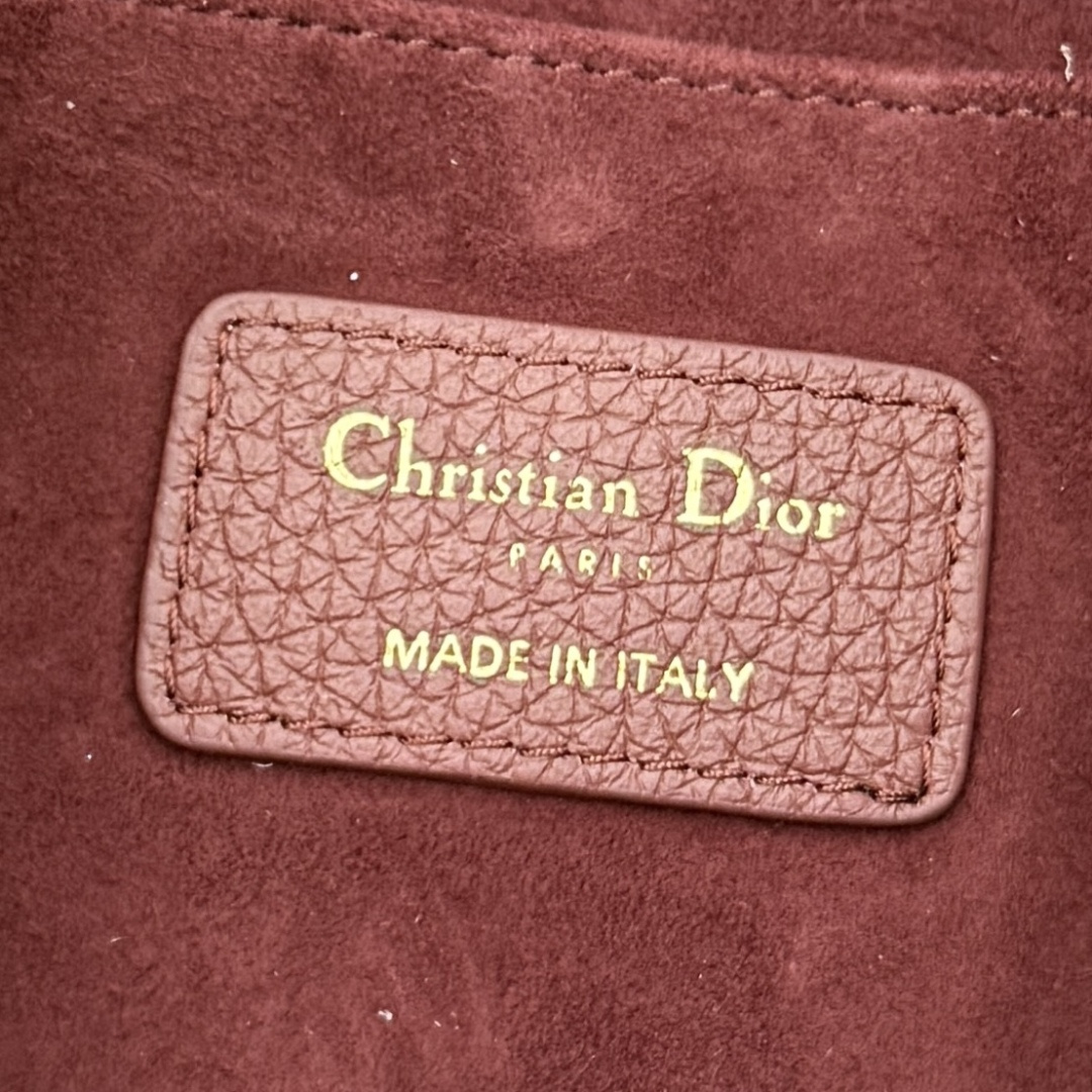 Dior 原單酒紅荔枝紋Bobby半月包 女士經典款氣質手提斜背兩用| 7 Dior 原單酒紅荔枝紋Bobby半月包 女士經典款氣質手提斜背兩用