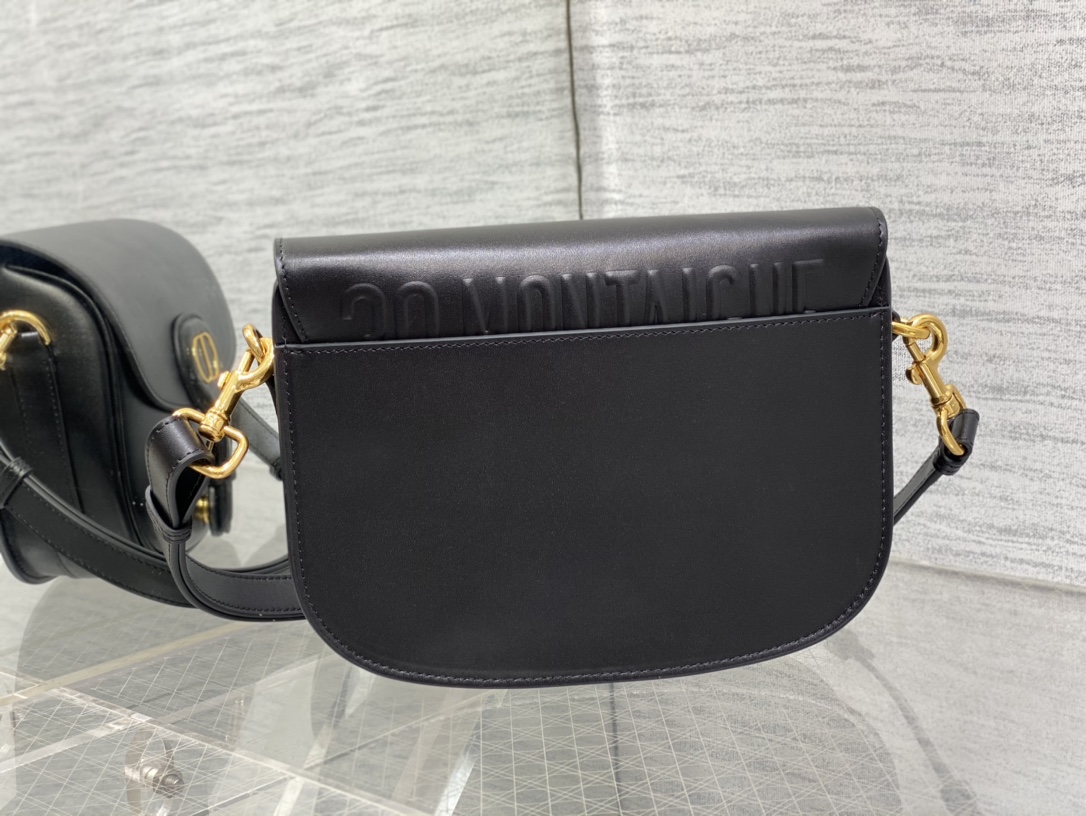 Dior A貨全黑Bobby半月包 女士光滑皮革款 簡約時尚百搭耐看| 11 Dior A貨全黑Bobby半月包 女士光滑皮革款 簡約時尚百搭耐看