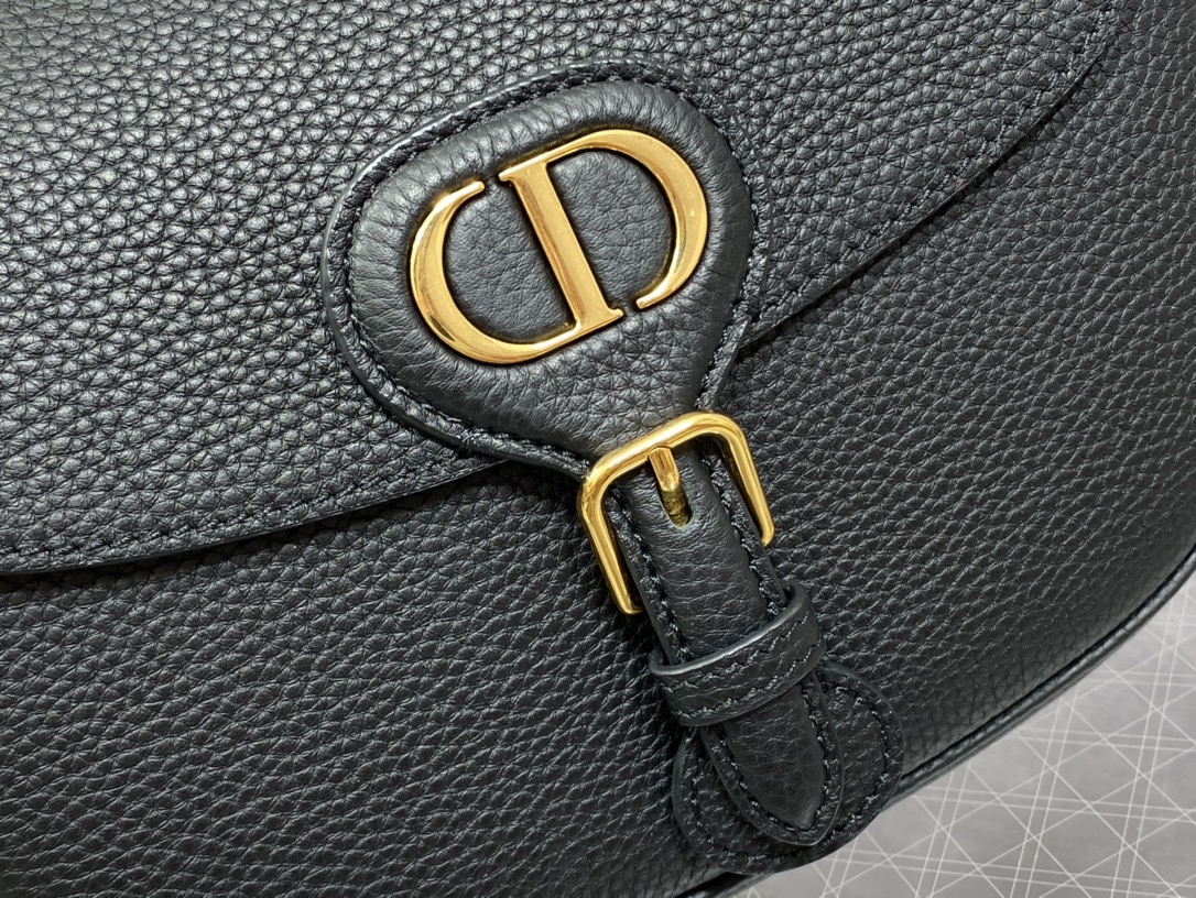 Dior 高仿黑色荔枝皮Bobby半月包 女士款簡約百搭實用通勤包| 13 Dior 高仿黑色荔枝皮Bobby半月包 女士款簡約百搭實用通勤包