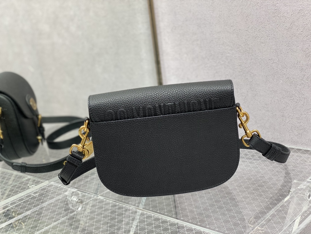 Dior 高仿黑色荔枝皮Bobby半月包 女士款簡約百搭實用通勤包| 12 Dior 高仿黑色荔枝皮Bobby半月包 女士款簡約百搭實用通勤包