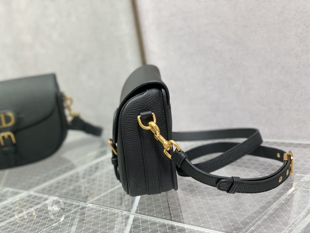 Dior 高仿黑色荔枝皮Bobby半月包 女士款簡約百搭實用通勤包| 11 Dior 高仿黑色荔枝皮Bobby半月包 女士款簡約百搭實用通勤包