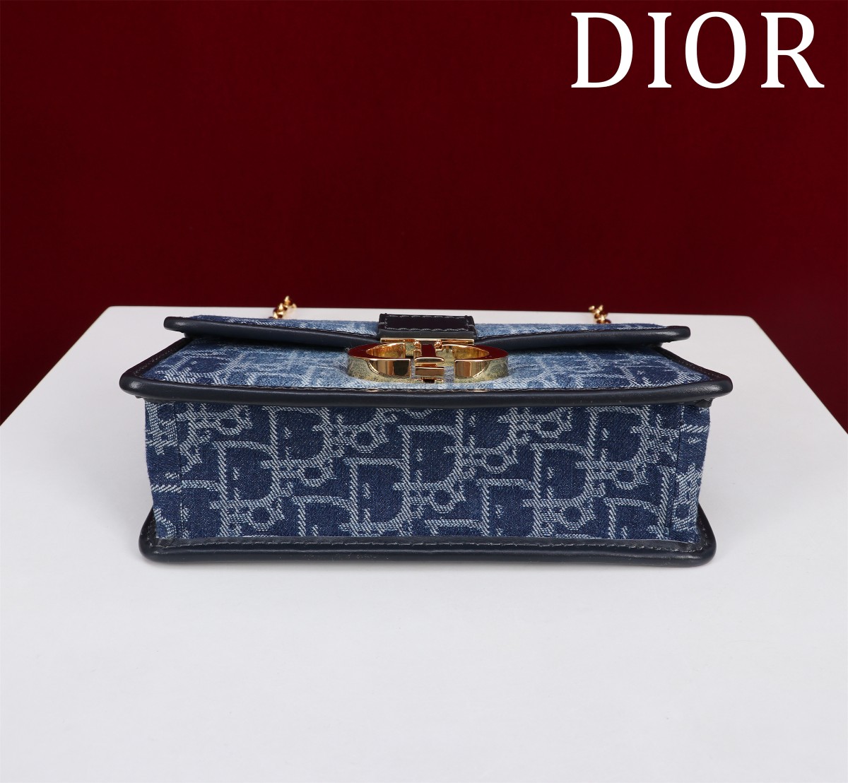 Dior一比一30 Montaigne牛仔藍斜背包 女士復古洗水設計款| 13 Dior一比一30 Montaigne牛仔藍斜背包 女士復古洗水設計款