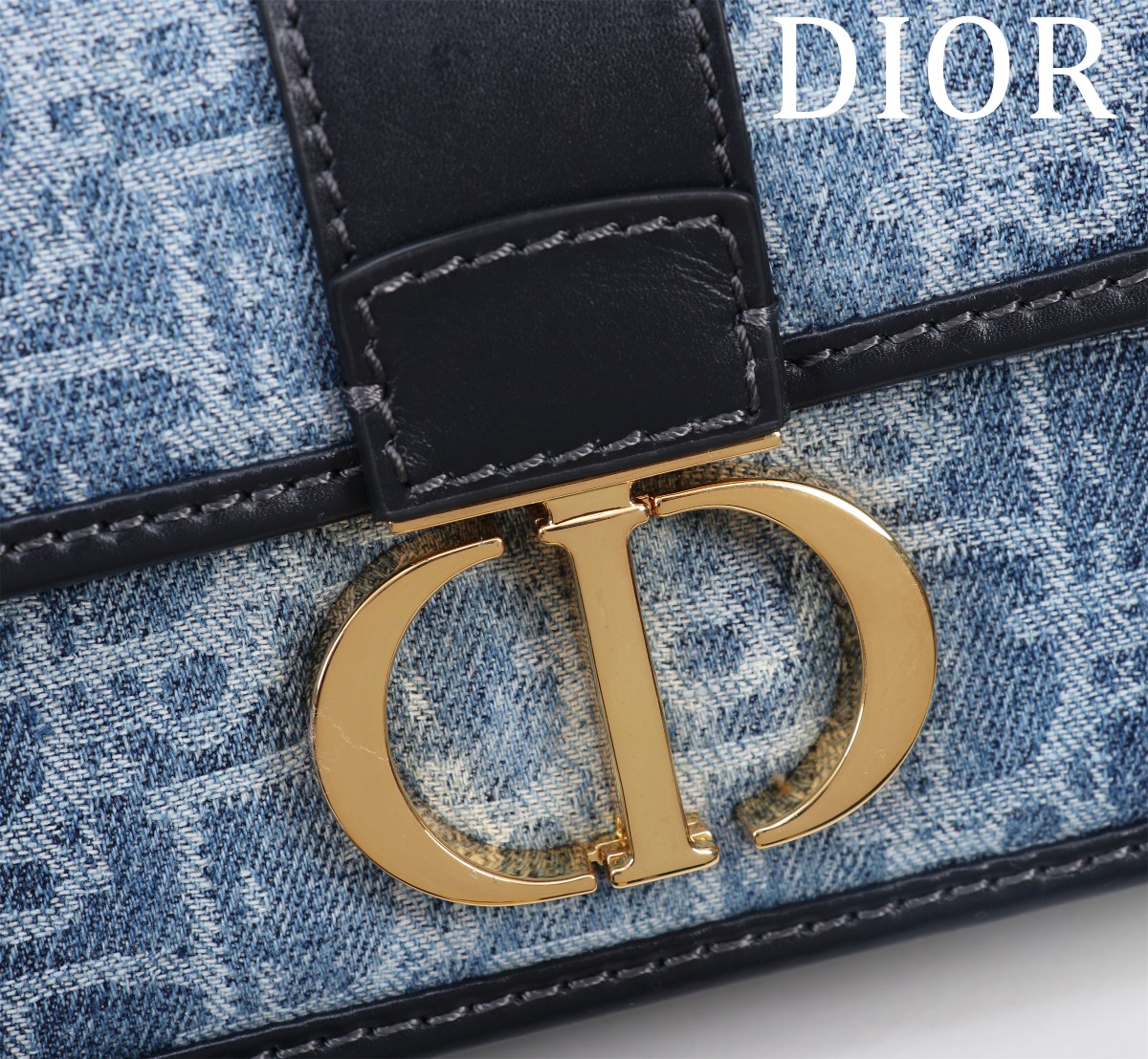 Dior一比一30 Montaigne牛仔藍斜背包 女士復古洗水設計款| 9 Dior一比一30 Montaigne牛仔藍斜背包 女士復古洗水設計款