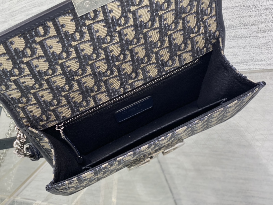 Dior高仿30 Montaigne金屬鍊條款 女士拼接斜背精品包| 8 Dior高仿30 Montaigne金屬鍊條款 女士拼接斜背精品包