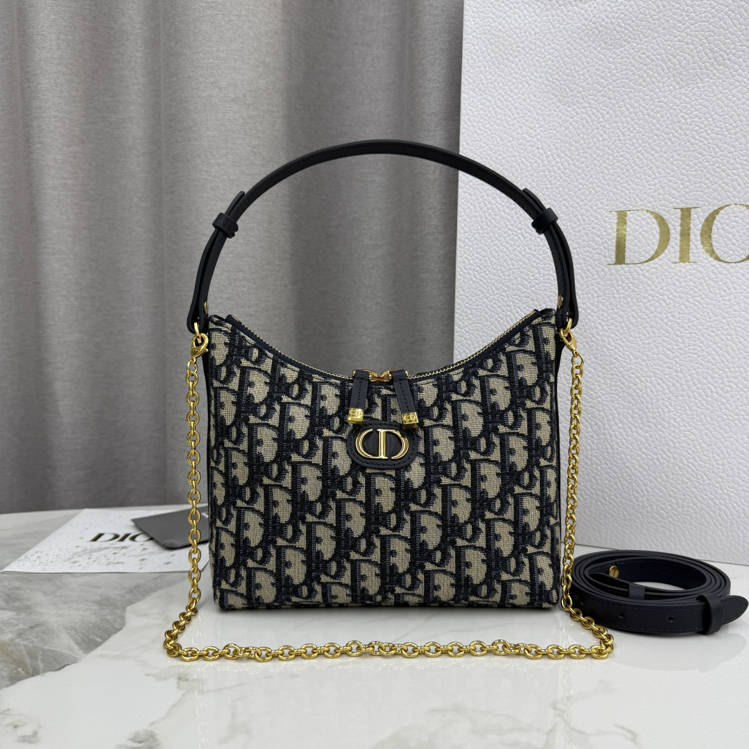 Dior高仿30 Montaigne半月包 老花織布款 女用拉鍊肩背小包| 13 Dior高仿30 Montaigne半月包 老花織布款 女用拉鍊肩背小包