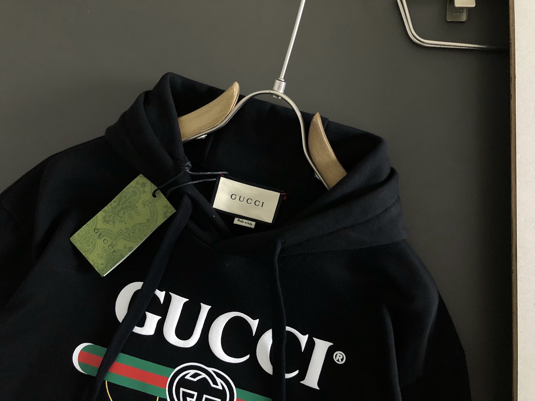 Gucci A貨男士黑色印花衛衣 可愛法鬥圖案趣味十足人氣首選| 12 Gucci A貨男士黑色印花衛衣 可愛法鬥圖案趣味十足人氣首選