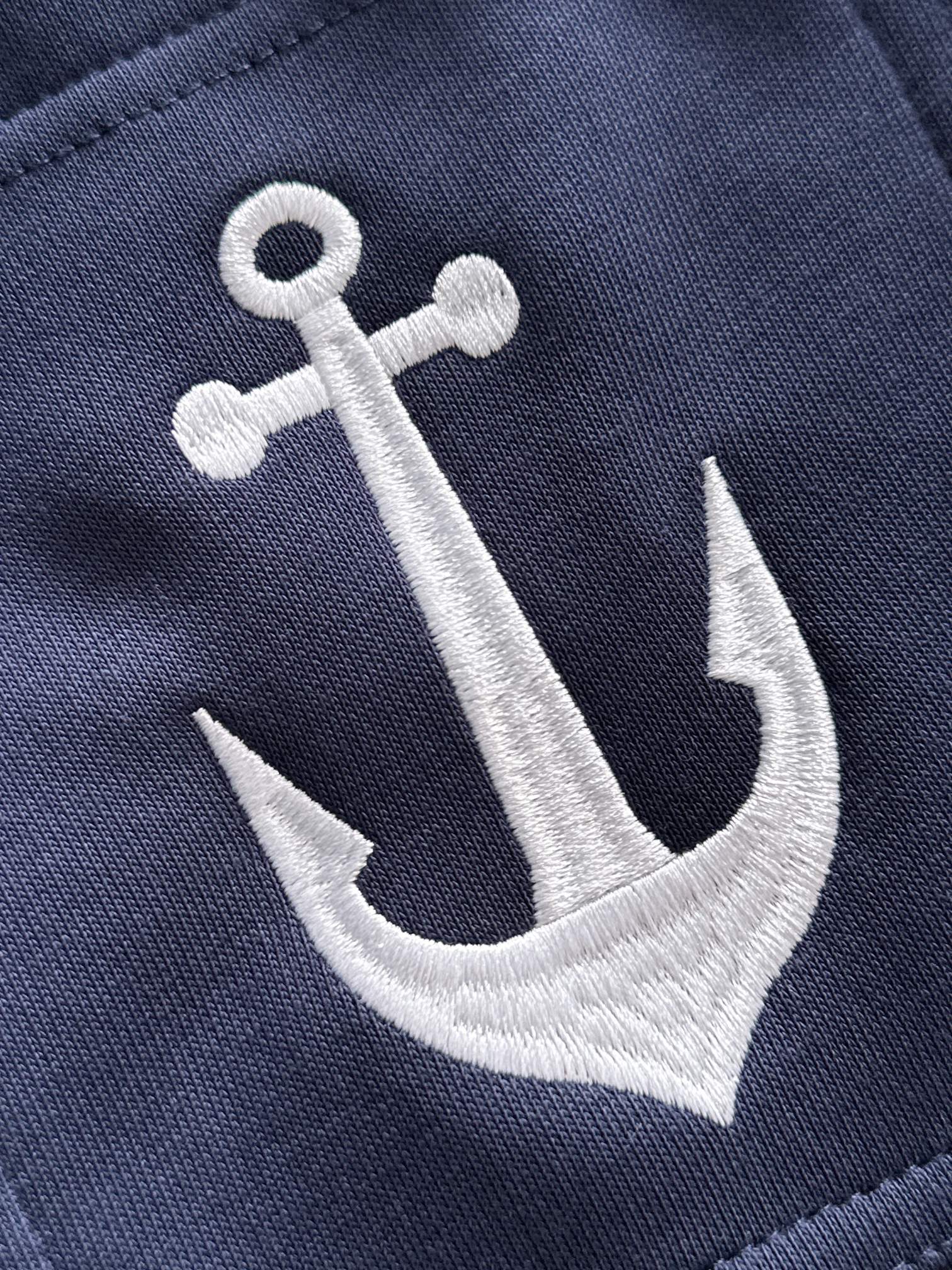 Gucci一比一海軍藍運動長褲 錨LOGO刺繡精緻細節剪裁合身| 10 Gucci一比一海軍藍運動長褲 錨LOGO刺繡精緻細節剪裁合身