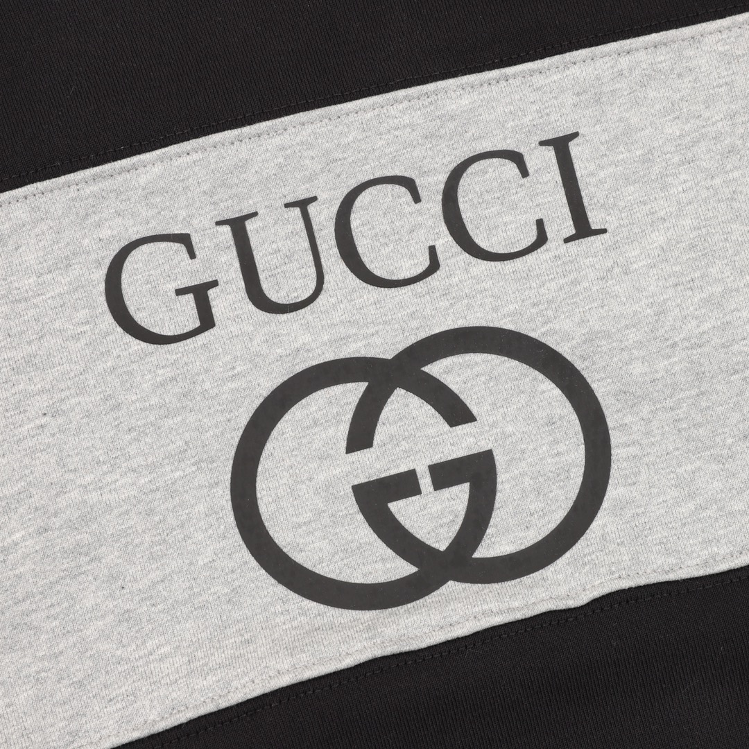 Gucci原單男士圓領拼接衛衣灰黑撞色設計經典品牌風格| 12 Gucci原單男士圓領拼接衛衣灰黑撞色設計經典品牌風格