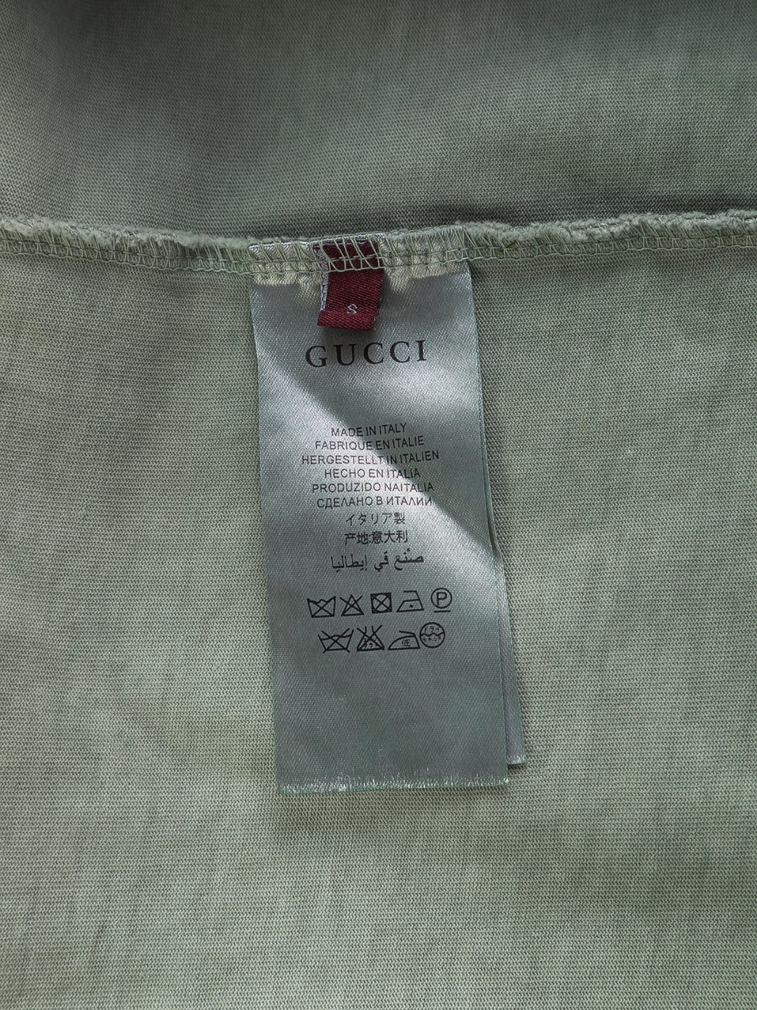 Gucci高仿短袖T恤男士水洗綠色立體刺繡LOGO潮感設計款| 15 Gucci高仿短袖T恤男士水洗綠色立體刺繡LOGO潮感設計款