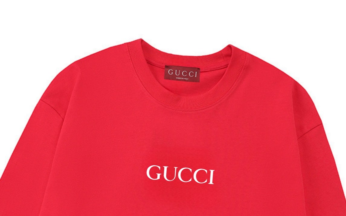 Gucci高仿男士紅色素面長袖T恤 無Logo設計純色百搭必備| 12 Gucci高仿男士紅色素面長袖T恤 無Logo設計純色百搭必備