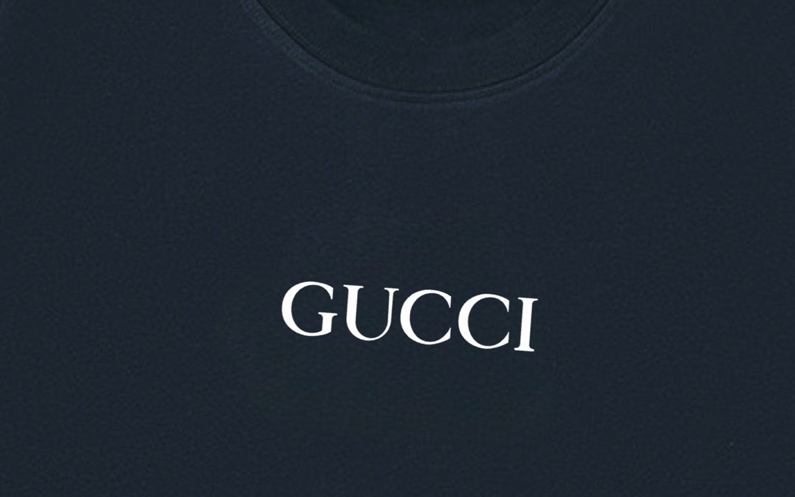 Gucci高仿藏藍色LOGO印花長袖T恤 男士簡約百搭款| 11 Gucci高仿藏藍色LOGO印花長袖T恤 男士簡約百搭款