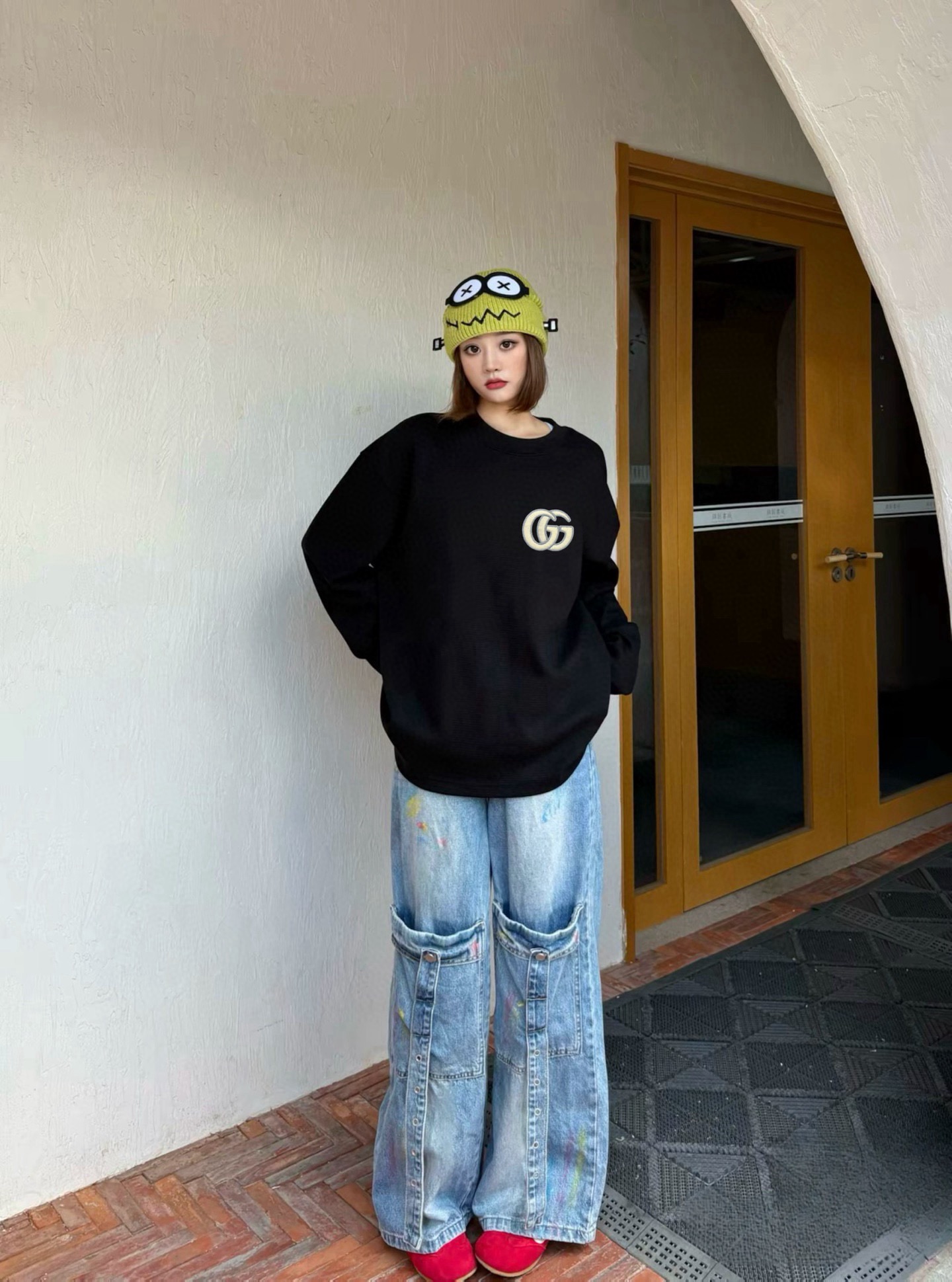 Gucci 原單長袖T恤 男款黑色經典GG刺繡 簡約實搭款| 16 Gucci 原單長袖T恤 男款黑色經典GG刺繡 簡約實搭款