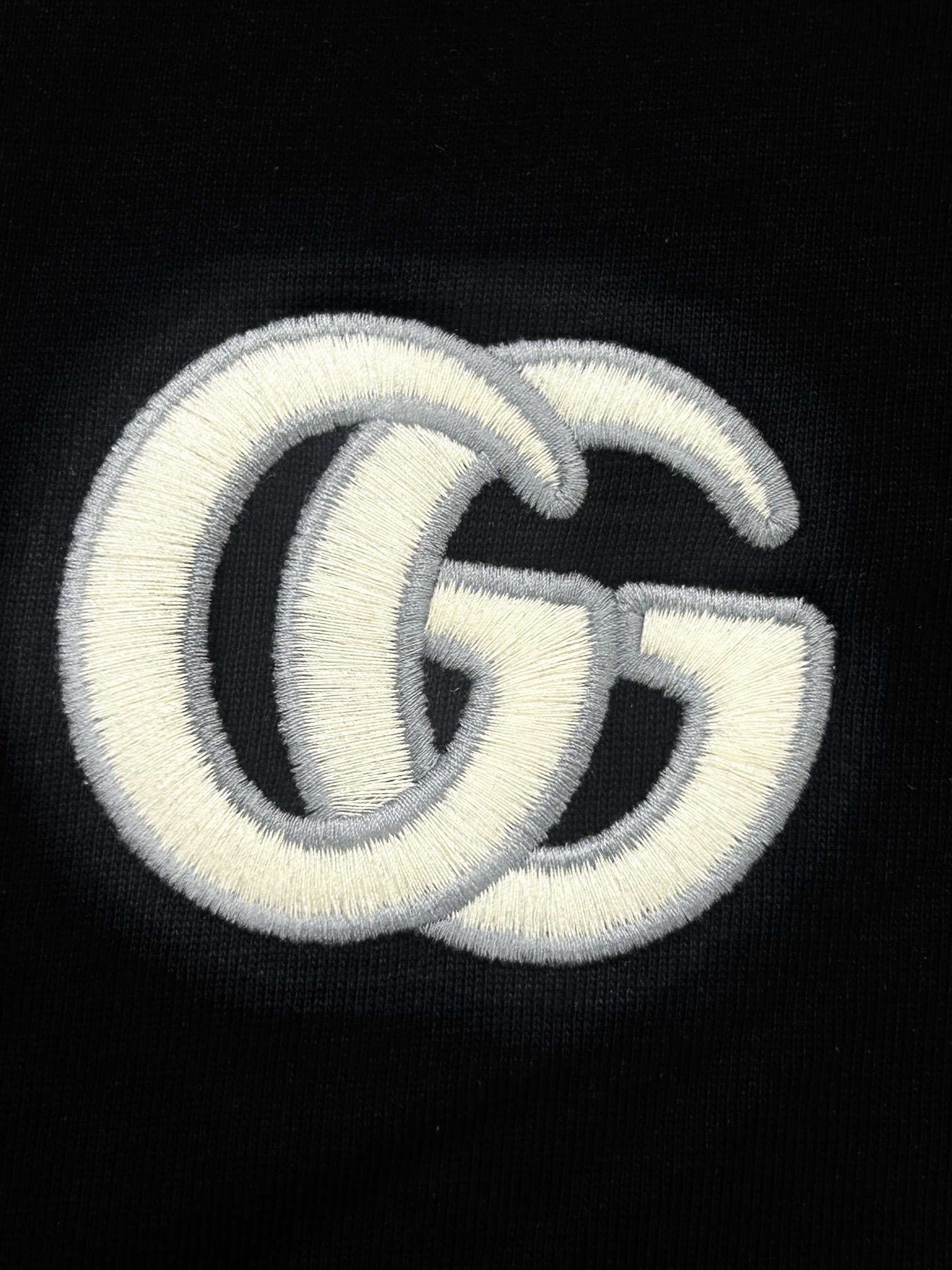 Gucci 原單長袖T恤 男款黑色經典GG刺繡 簡約實搭款| 11 Gucci 原單長袖T恤 男款黑色經典GG刺繡 簡約實搭款
