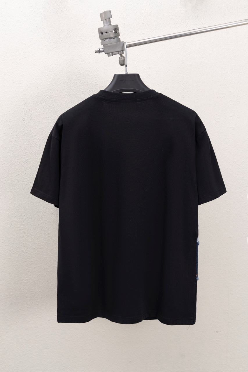 Gucci A貨黑色牛仔拼接GG Logo短袖 潮流重磅設計| 14 Gucci A貨黑色牛仔拼接GG Logo短袖 潮流重磅設計