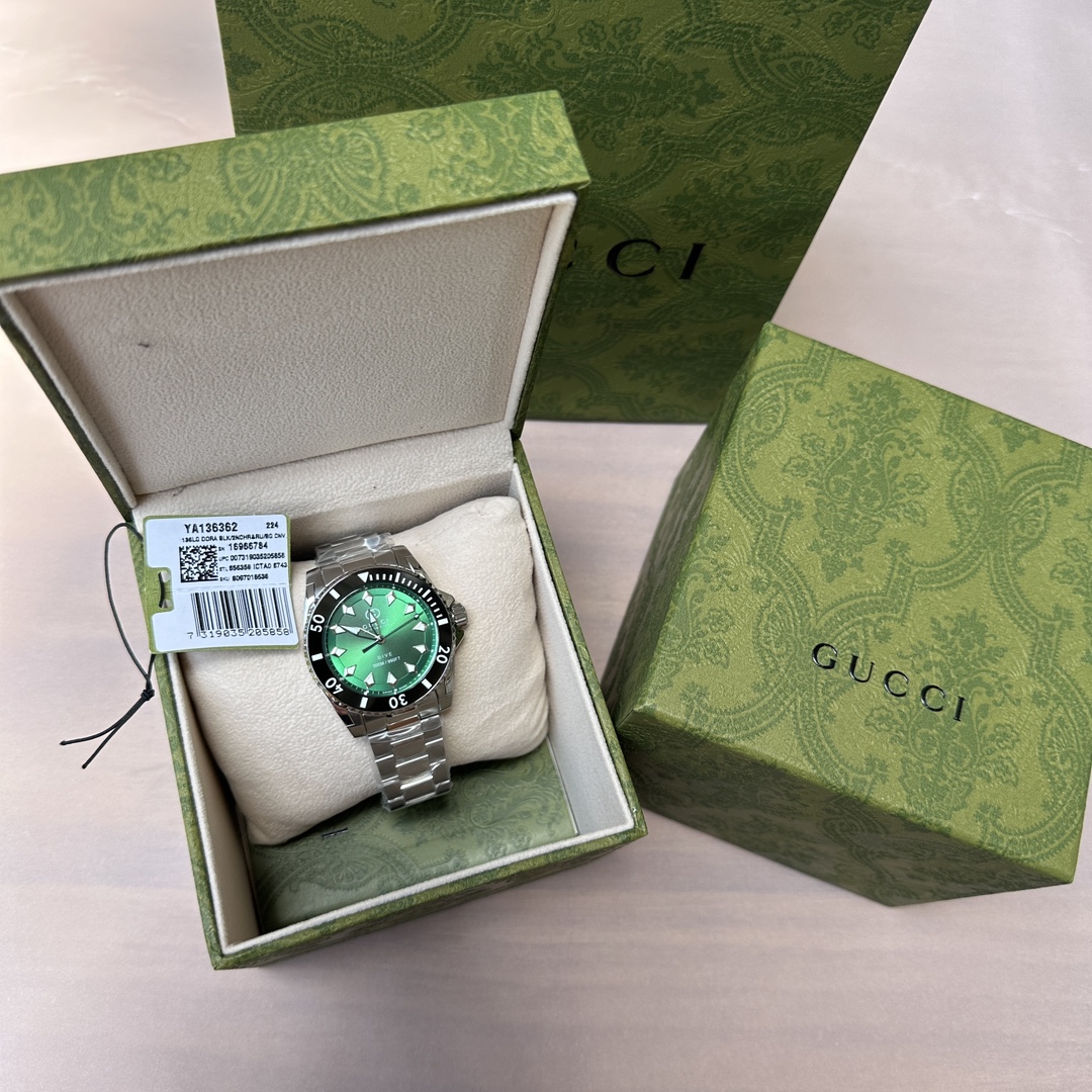 Gucci高仿男錶DIVE系列墨綠錶盤防水腕錶鋼帶設計| 11 Gucci高仿男錶DIVE系列墨綠錶盤防水腕錶鋼帶設計