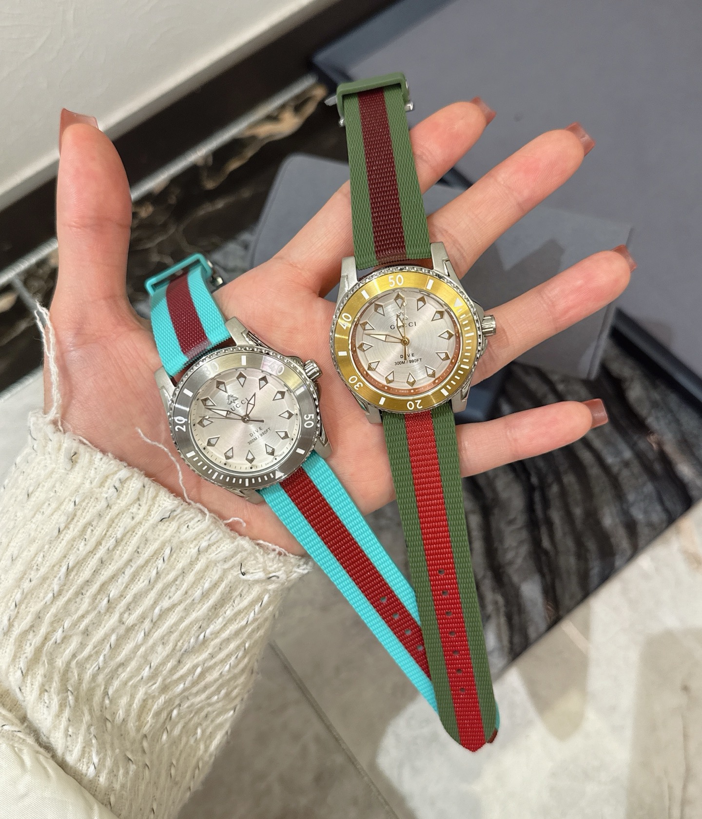 Gucci A貨男士織帶腕錶 潛水風藍色錶面百搭設計| 8 Gucci A貨男士織帶腕錶 潛水風藍色錶面百搭設計
