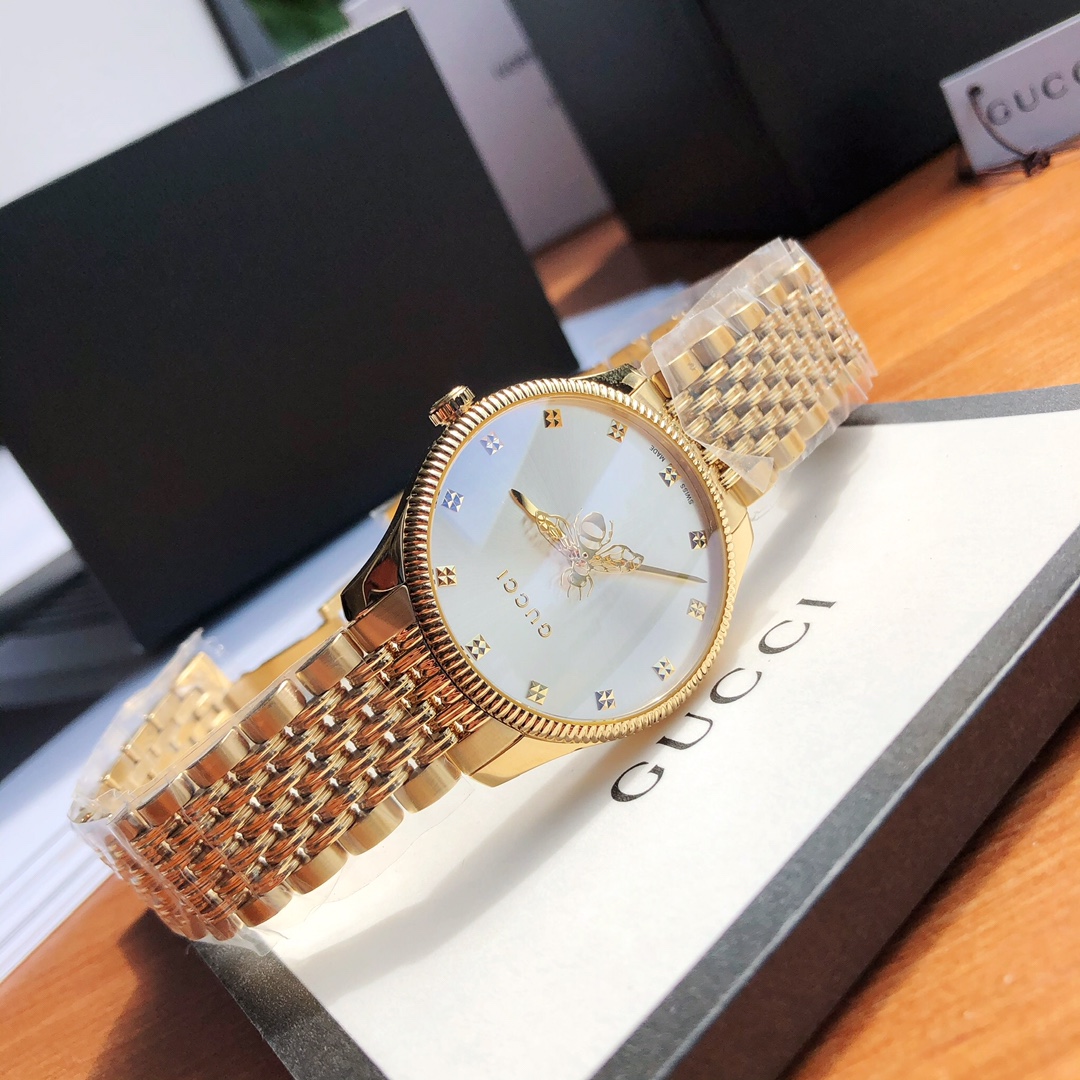 Gucci原單女錶Timeless金鍊款 蜜蜂圖騰母貝錶面典雅風| 11 Gucci原單女錶Timeless金鍊款 蜜蜂圖騰母貝錶面典雅風