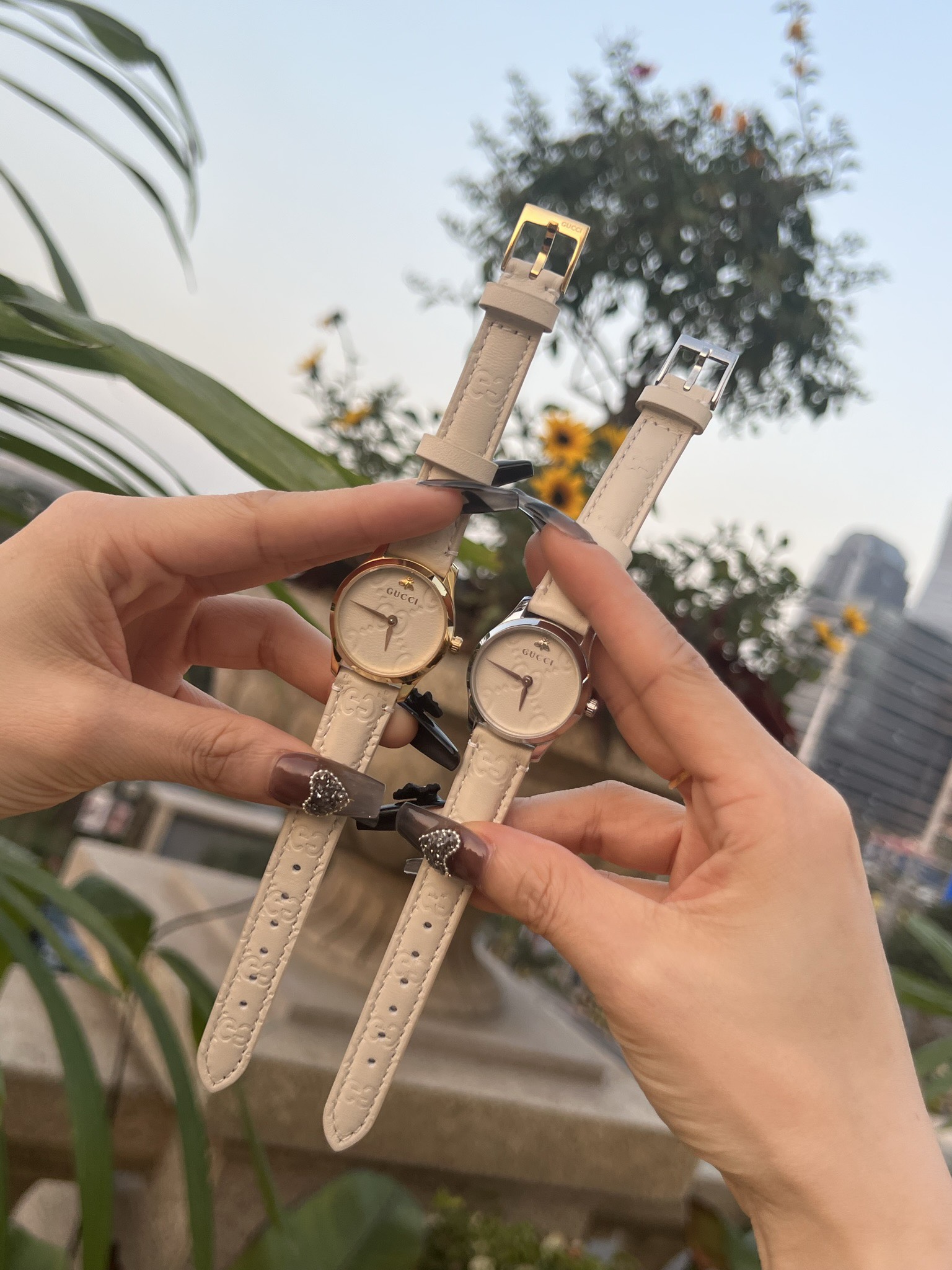 Gucci原單女錶Timeless金框白皮設計 蜜蜂圖騰清新風格| 9 Gucci原單女錶Timeless金框白皮設計 蜜蜂圖騰清新風格