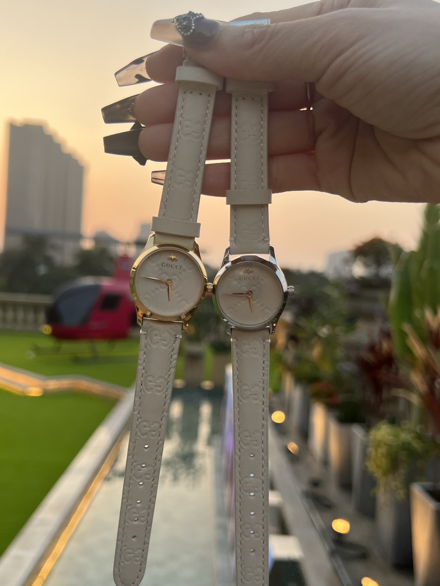 Gucci原單女錶Timeless金框白皮設計 蜜蜂圖騰清新風格| 8 Gucci原單女錶Timeless金框白皮設計 蜜蜂圖騰清新風格