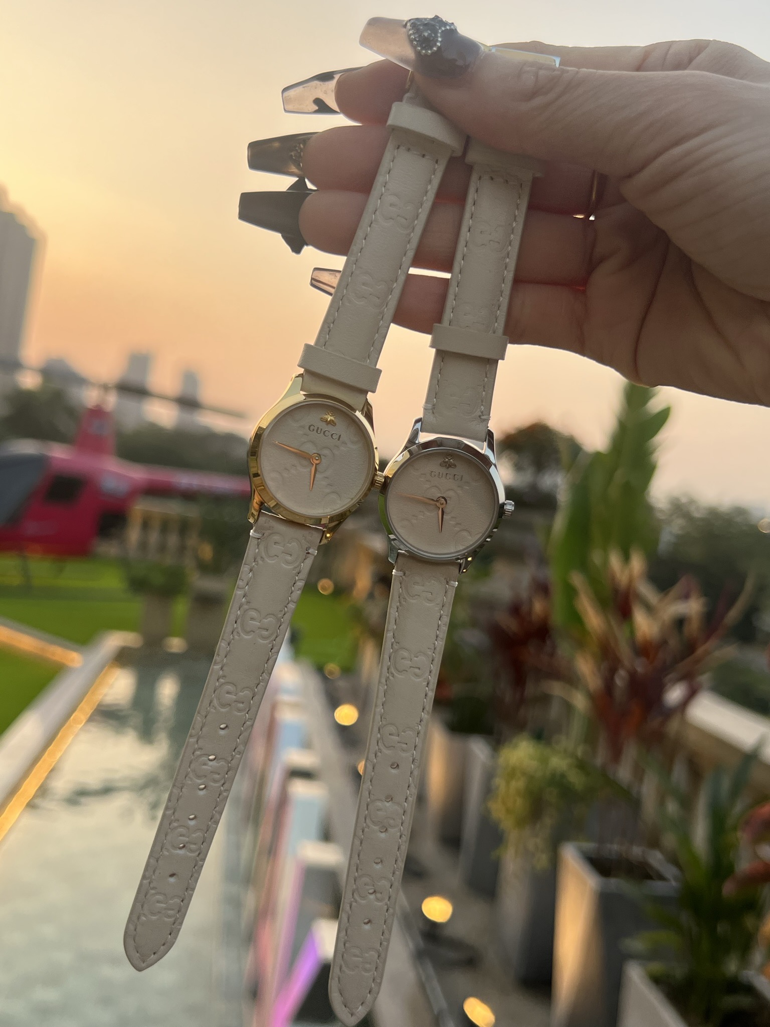 Gucci原單女錶Timeless金框白皮設計 蜜蜂圖騰清新風格| 7 Gucci原單女錶Timeless金框白皮設計 蜜蜂圖騰清新風格