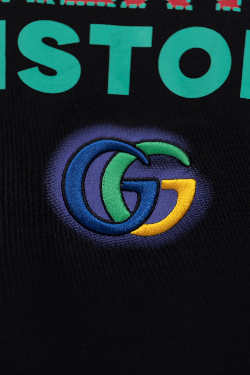 Gucci高仿男士短袖T恤 黑色印花Create History 經典設計款| 8 Gucci高仿男士短袖T恤 黑色印花Create History 經典設計款