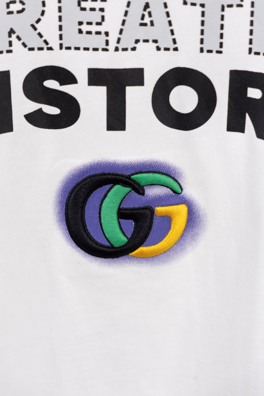 GucciA貨男士短袖 白色款Create History印花設計 百搭簡約風| 8 GucciA貨男士短袖 白色款Create History印花設計 百搭簡約風