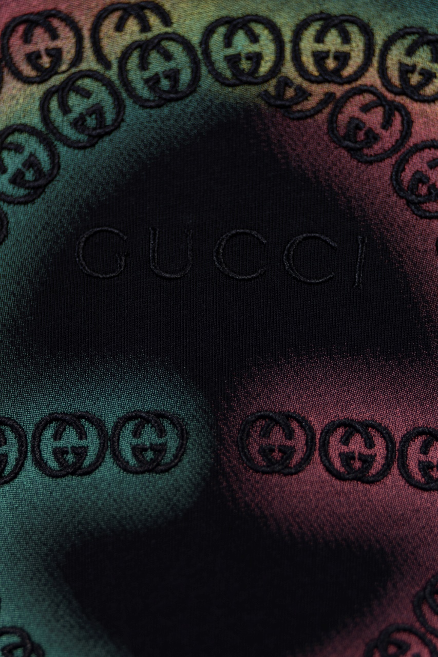 Gucci 高仿男款圓領短袖 彩色G圖騰個性風格| 9 Gucci 高仿男款圓領短袖 彩色G圖騰個性風格