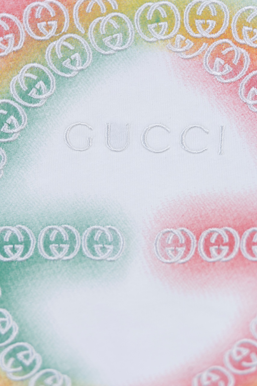 Gucci 原單男款短袖 圓形G印花設計白T 時尚百搭| 9 Gucci 原單男款短袖 圓形G印花設計白T 時尚百搭