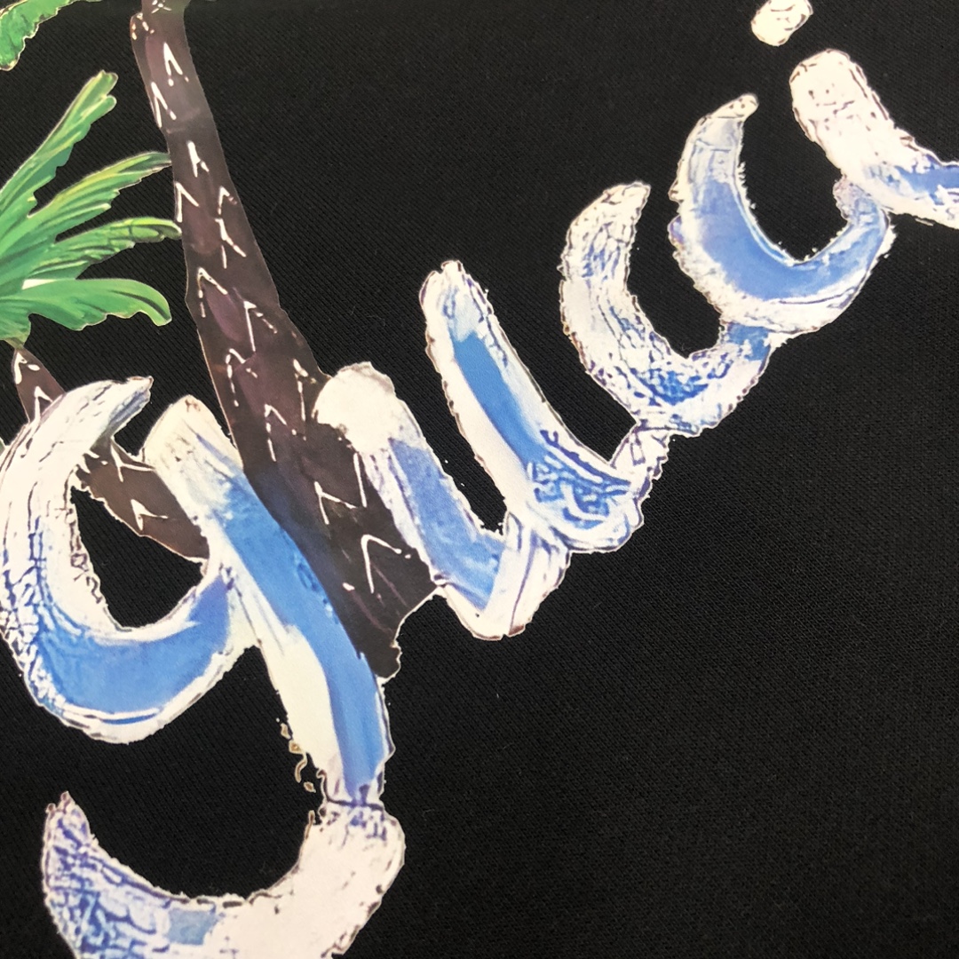 Gucci一比一男士長袖棉T 椰子樹刺繡印花熱帶風設計| 9 Gucci一比一男士長袖棉T 椰子樹刺繡印花熱帶風設計