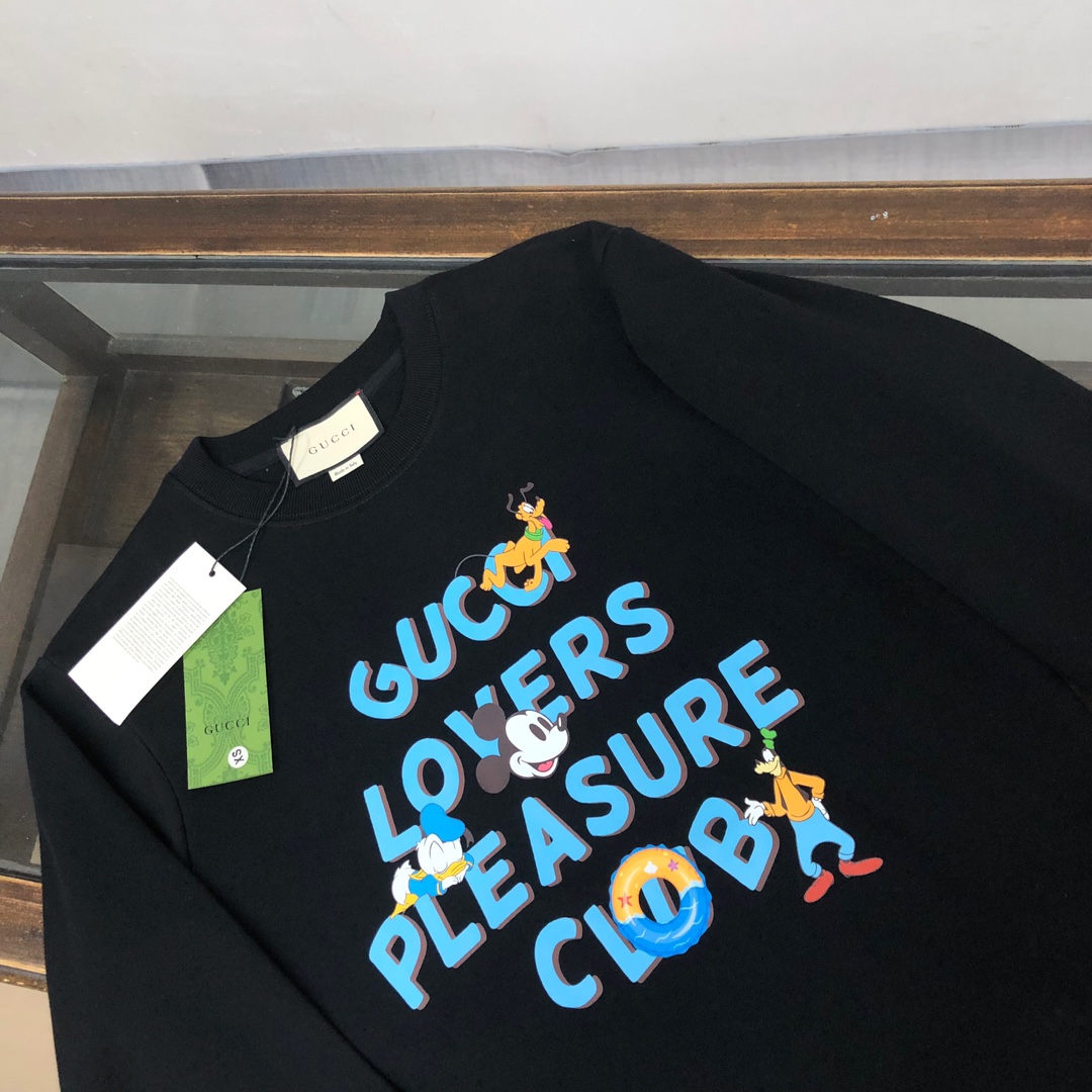 Gucci高仿男士字母拼圖印花長袖T 潮流角色聯名款| 10 Gucci高仿男士字母拼圖印花長袖T 潮流角色聯名款