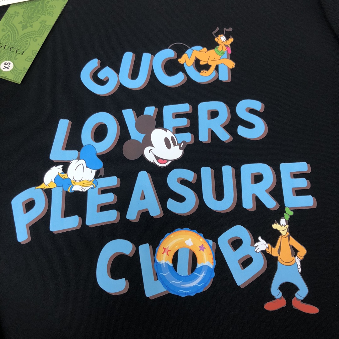 Gucci高仿男士字母拼圖印花長袖T 潮流角色聯名款| 9 Gucci高仿男士字母拼圖印花長袖T 潮流角色聯名款