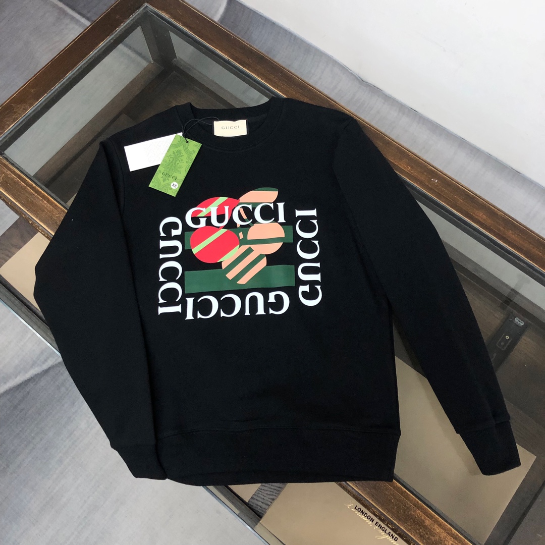 Gucci原單男士長袖棉T 立體翻轉Logo多層設計款