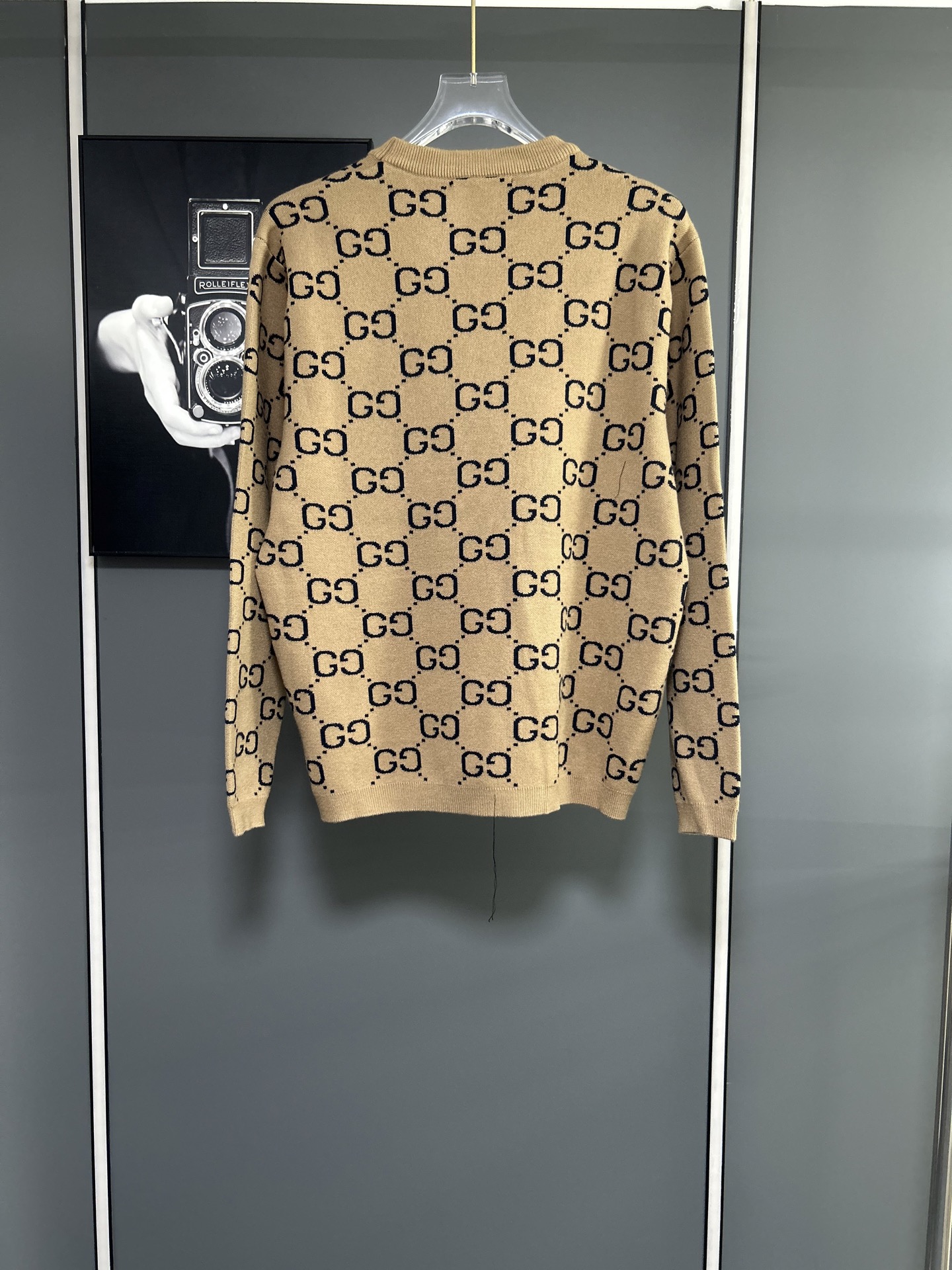 Gucci A貨男士毛衣 卡其GG滿版復古高質感針織款| 14 Gucci A貨男士毛衣 卡其GG滿版復古高質感針織款