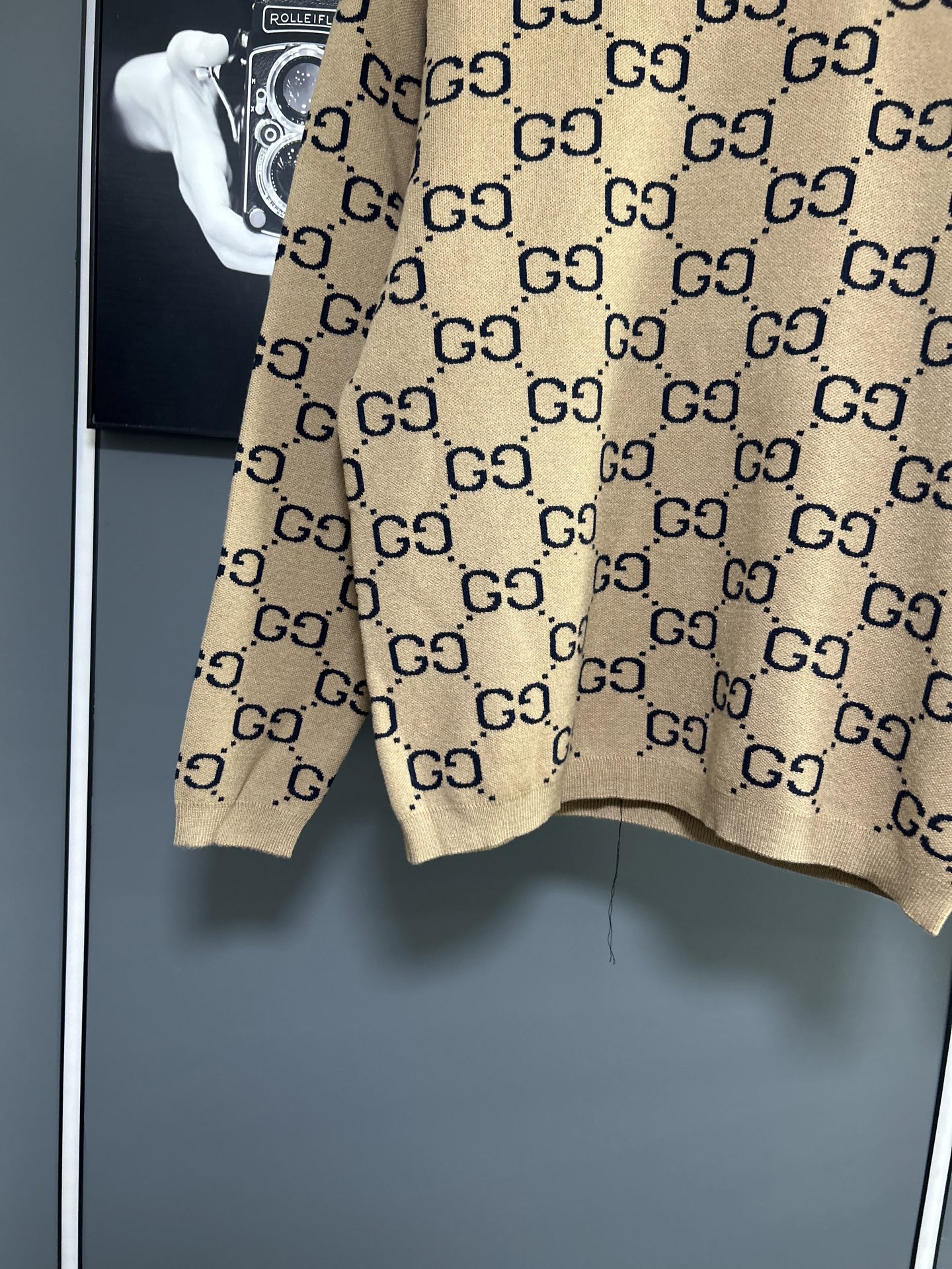 Gucci A貨男士毛衣 卡其GG滿版復古高質感針織款| 10 Gucci A貨男士毛衣 卡其GG滿版復古高質感針織款