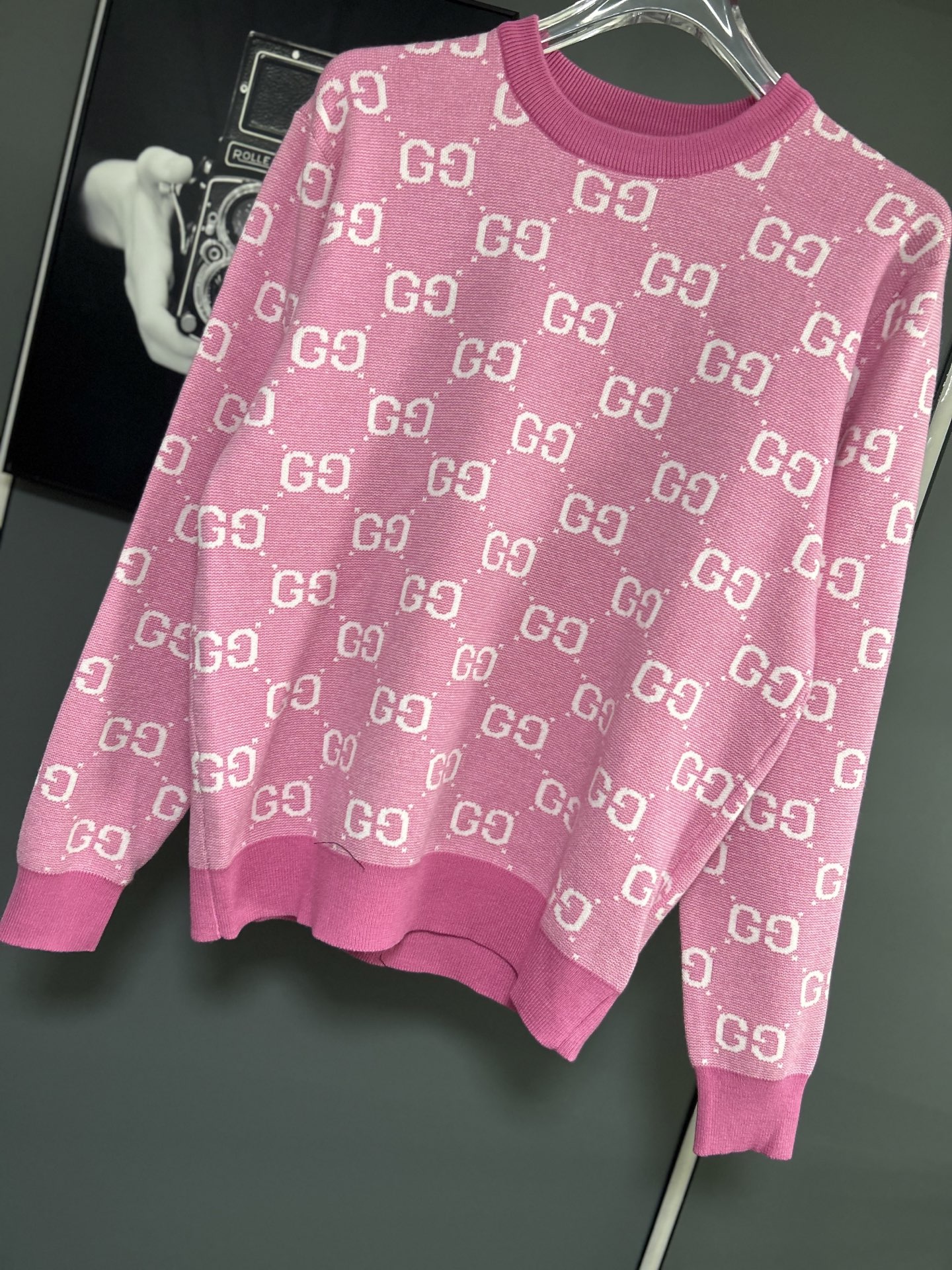 Gucci A貨針織毛衣 粉色GG滿版甜美復古百搭風格| 13 Gucci A貨針織毛衣 粉色GG滿版甜美復古百搭風格