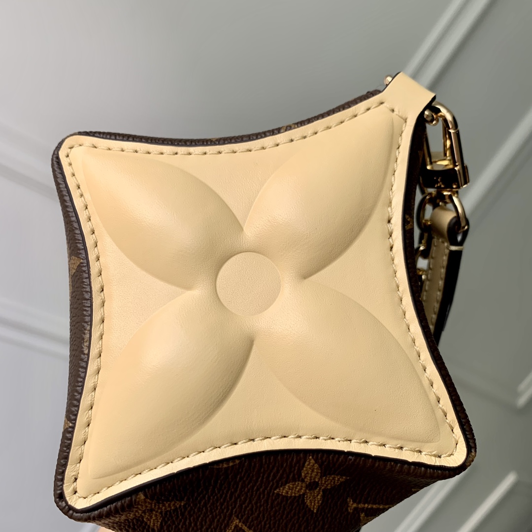 LV 老花小型鏈條腋下包 高仿 花片拼接款| 9 LV 老花小型鏈條腋下包 高仿 花片拼接款
